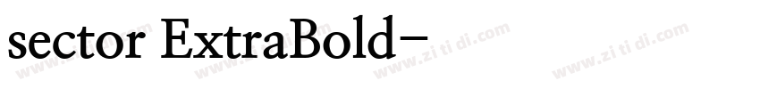 sector ExtraBold字体转换